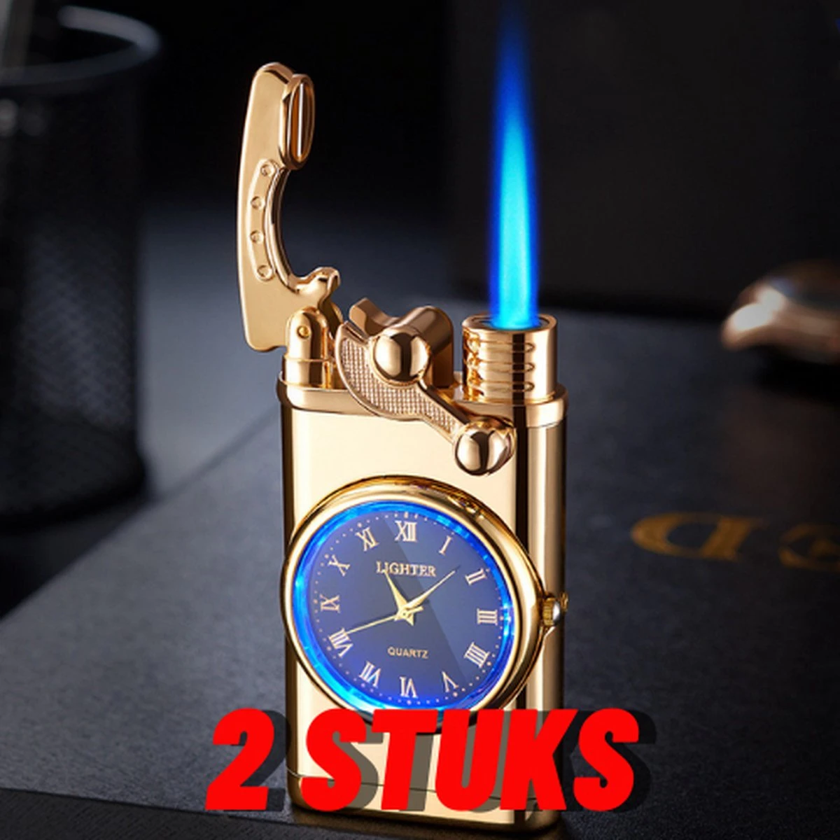 Flametimer Exclusieve Aansteker Met Horloge, 2 Stuks Willekeurig, Winddichte Draagbare Kaars Aansteker Voor Kaars Koken BBQ, Vuurwerk, Zak Zaklamp Aansteker Met Geschenkdoos, Cool Gift 1 Flametimer Exclusieve Aansteker Met Horloge, 2 Stuks Willekeurig, Winddichte Draagbare Kaars Aansteker Voor Kaars Koken BBQ, Vuurwerk, Zak Zaklamp Aansteker Met Geschenkdoos, Cool Gift