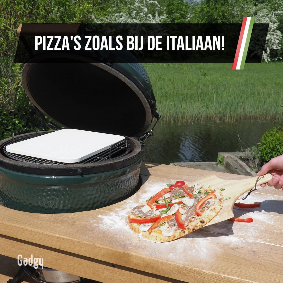Gadgy Pizzasteen Met Pizzaschep – Cordieriet Voor Knapperige Pizzabodem – Pizzasteen Voor BBQ, Oven Of Kamado - Pizzaspatel - Pizza Set 7 Gadgy Pizzasteen Met Pizzaschep – Cordieriet Voor Knapperige Pizzabodem – Pizzasteen Voor BBQ, Oven Of Kamado - Pizzaspatel - Pizza Set - Afbeelding 7