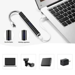 Oplaadbare Lange Elektrische Aansteker Buigbaar - Buigbare Aansteker - Duurzame Plasma Aansteker - Inclusief Cadeauverpakking - BBQ - Kaarsen - Zwart -Barbecue Serie Winkel 1200x1200 859