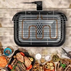 Princess 112252 Hybride Barbecue – Elektrische BBQ - Tafelmodel - 2000W - 44x 29cm - Gebruik Elektrisch Of Met Kolen -Barbecue Serie Winkel 1200x1200 9