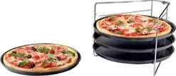 Pizza - Pizzarek - Pizza Oven - Zenker - Pizzabakset - 5 Delige Set Voor 4 Pizza's - Ø 28,5 Cm - Antiaanbaklaag Van ILAG® - Pizzaplaat - Pizza -Barbecue Serie Winkel 1200x519