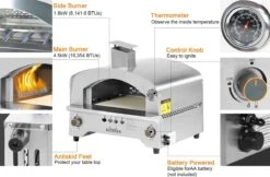 Bighorn Outdoor Edelstaal Gas Pizza Oven - Draagbare Gas Barbecue - Edelstaal -Model SRGG20001 -Barbecue Serie Winkel 1200x787 1