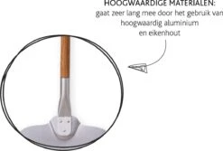 Boska Pizzaschep Barbecue - Kort Handvat - Stabiel - Aluminium - Eikenhout - BBQ Accessoires -Barbecue Serie Winkel 1200x811