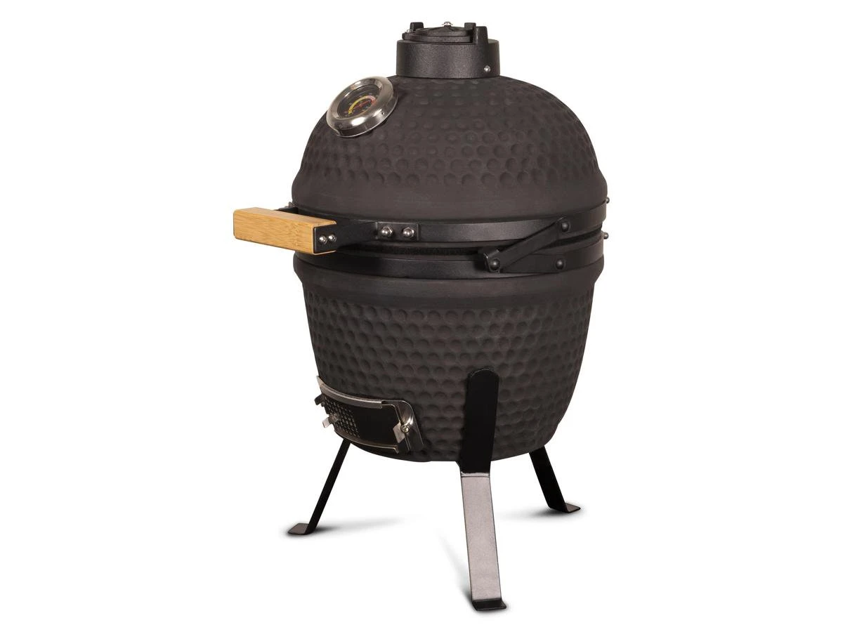 Patton Kamado Grill 13" - Keramisch - Kookoppervlak Ø 28 - Mat Zwart 2 Patton Kamado Grill 13" - Keramisch - Kookoppervlak Ø 28 - Mat Zwart - Afbeelding 2
