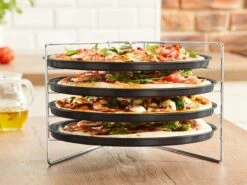 Pizza - Pizzarek - Pizza Oven - Zenker - Pizzabakset - 5 Delige Set Voor 4 Pizza's - Ø 28,5 Cm - Antiaanbaklaag Van ILAG® - Pizzaplaat - Pizza -Barbecue Serie Winkel 1200x900 51