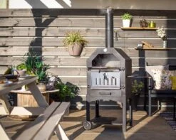 Merkloos MaxxGarden Pizza Oven - Smoker Barbecue Houtskool 45 X 65 X 158cm -Barbecue Serie Winkel 1200x956