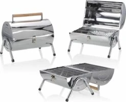 BBQ Collection Houtskoolbarbecue - Cilinder - Chroom -Barbecue Serie Winkel 1200x972