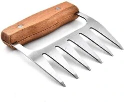 GrillX Luxe Vleesklauwen - Houten Handvat - RVS Meat Claws - Vleesshredder - Pulled Pork, Chicken - BBQ Accesoires -Barbecue Serie Winkel 1200x992