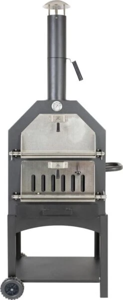 Merkloos MaxxGarden Pizza Oven - Smoker Barbecue Houtskool 45 X 65 X 158cm -Barbecue Serie Winkel 495x1200