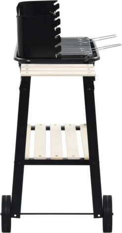 Verrijdbare Barbecue – Houtskool/Briketten - Verstelbare Grillplaat – Houten Tafel – Winscherm – Gewicht 5.9kg 16 Verrijdbare Barbecue – Houtskool/Briketten - Verstelbare Grillplaat – Houten Tafel – Winscherm – Gewicht 5.9kg -Barbecue Serie Winkel 630x1200
