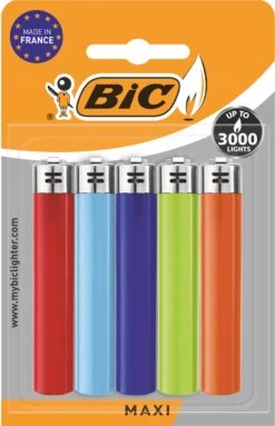BIC J26 Maxi Vuursteen Flint Aanstekers - Diverse Kleuren - Pak Van 5 Gasaanstekers - Kindveilig -Barbecue Serie Winkel 774x1200 2