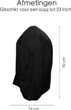 BBQ Beschermhoes - Voor Kamado - Universeel - Tot 23 Inch - Zwart -Barbecue Serie Winkel 774x1200 3