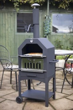 Merkloos MaxxGarden Pizza Oven - Smoker Barbecue Houtskool 45 X 65 X 158cm -Barbecue Serie Winkel 800x1200 2