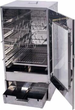 2-L Home & Garden XL Rookoven - RVS - 80x40x28 Cm - 3 Etages -Barbecue Serie Winkel 824x1200