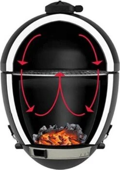 Apache Grill 21 Inch Kamado BBQ Egg | Houtskool | Zwart | Ø 50cm Grill Oppervlak | Dubbelwandig & Geïsoleerd -Barbecue Serie Winkel 849x1200