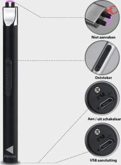 Oplaadbare Lange Elektrische Aansteker - Duurzame Plasma Aansteker - Inclusief Cadeauverpakking - BBQ - Kaarsen - Zwart -Barbecue Serie Winkel 879x1200 1