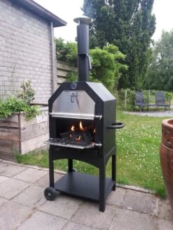 Merkloos MaxxGarden Pizza Oven - Smoker Barbecue Houtskool 45 X 65 X 158cm -Barbecue Serie Winkel 900x1200 9