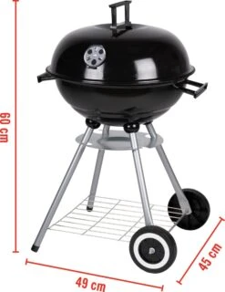 BBQ Collection Houtskoolbarbecue - Kogelbarbecue 45 X 60 Centimeter - Ronde Barbecue - Barbecue Op Wielen - Zwart - Metaal 24 BBQ Collection Houtskoolbarbecue - Kogelbarbecue 45 X 60 Centimeter - Ronde Barbecue - Barbecue Op Wielen - Zwart - Metaal -Barbecue Serie Winkel 925x1200