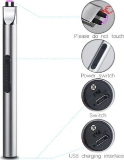 Staza - Oplaadbare Lange Elektrische Aansteker - Duurzame Plasma Aansteker - Inclusief Cadeauverpakking - BBQ - Kaarsen - Zwart -Barbecue Serie Winkel 936x1200