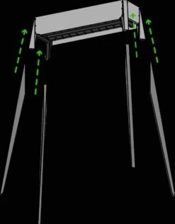 Spiedini Saté-bbq Bali 80 - Saté Houtskoolbarbecue Met Horizontaal Rooster - 80 Cm Lang, 11 Cm Breed - Materiaal: Gealuminiseerd Ijzer -Barbecue Serie Winkel 938x1200