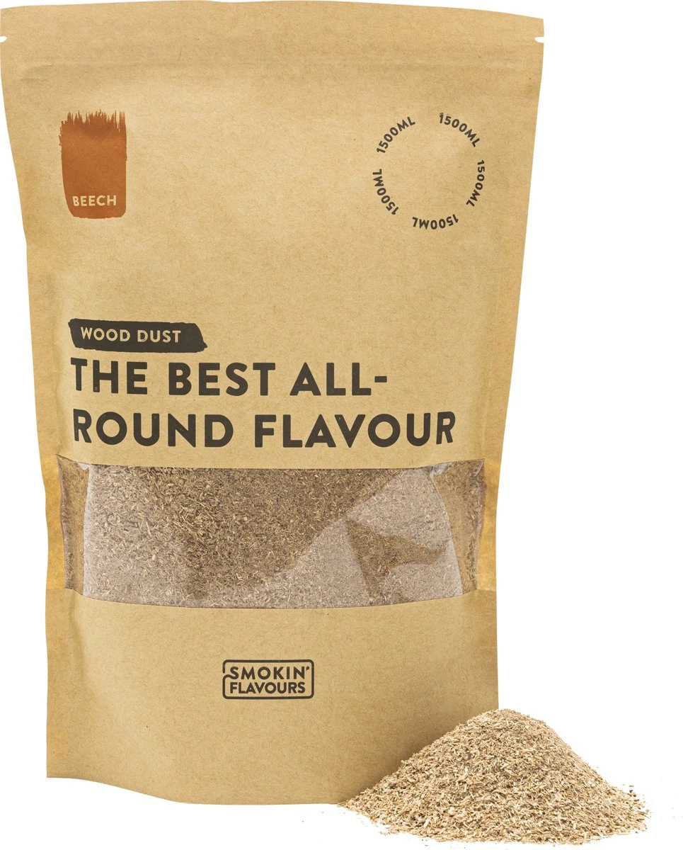 Merkloos Smokin’ Flavours Rookmot Beuk 1500ml 1 Merkloos Smokin’ Flavours Rookmot Beuk 1500ml